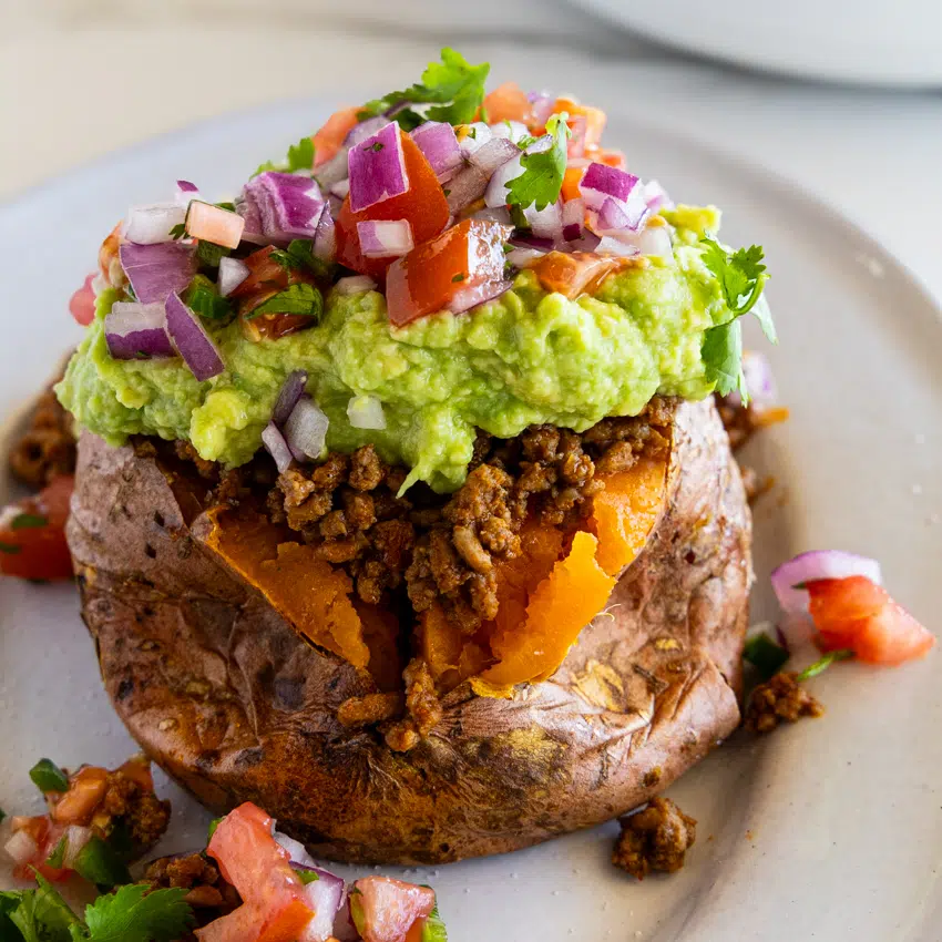 Taco Stuffed Sweet Potatoes.