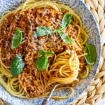 Creamy Tomato Beef Pasta.