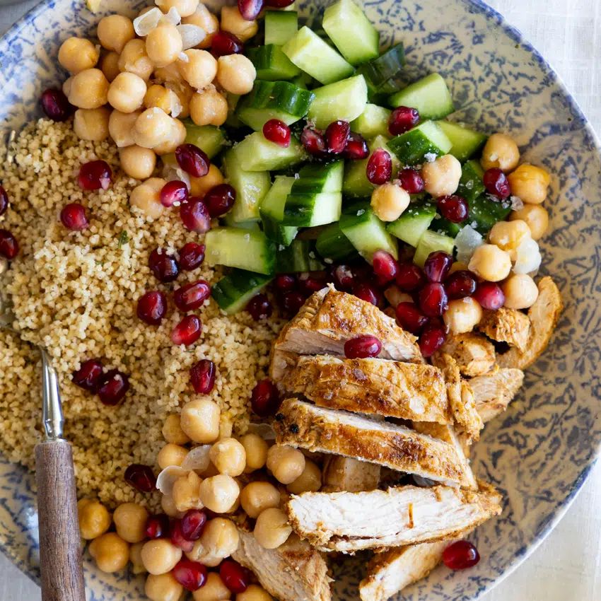 Moroccan chicken couscous.