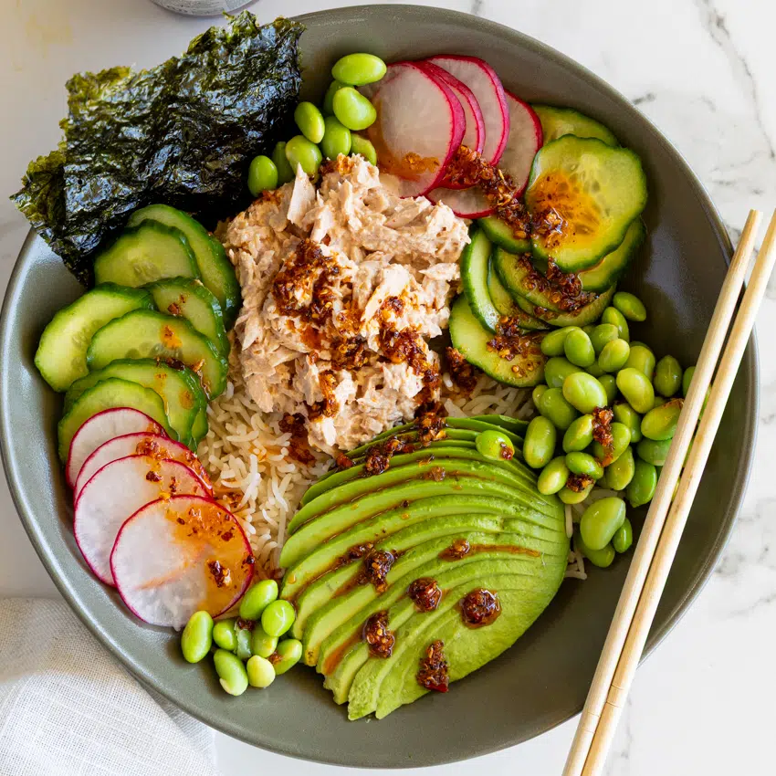 Tuna rice bowl.