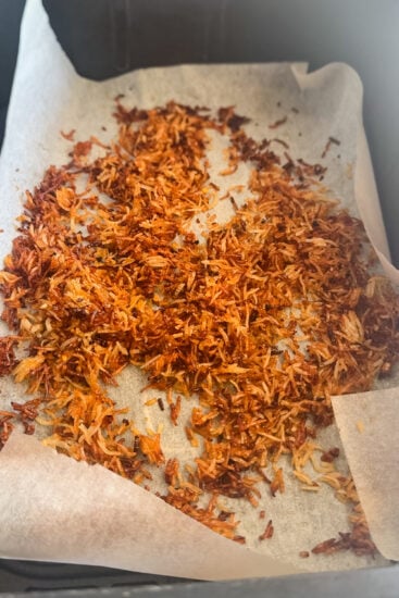 Crispy rice in the air fryer.