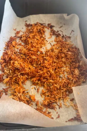 Crispy rice in the air fryer.