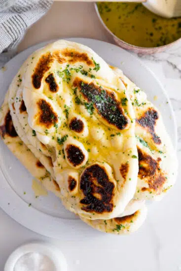 Garlic butter naan.