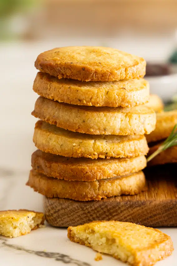 Garlic Parmesan Shortbread Crackers.
